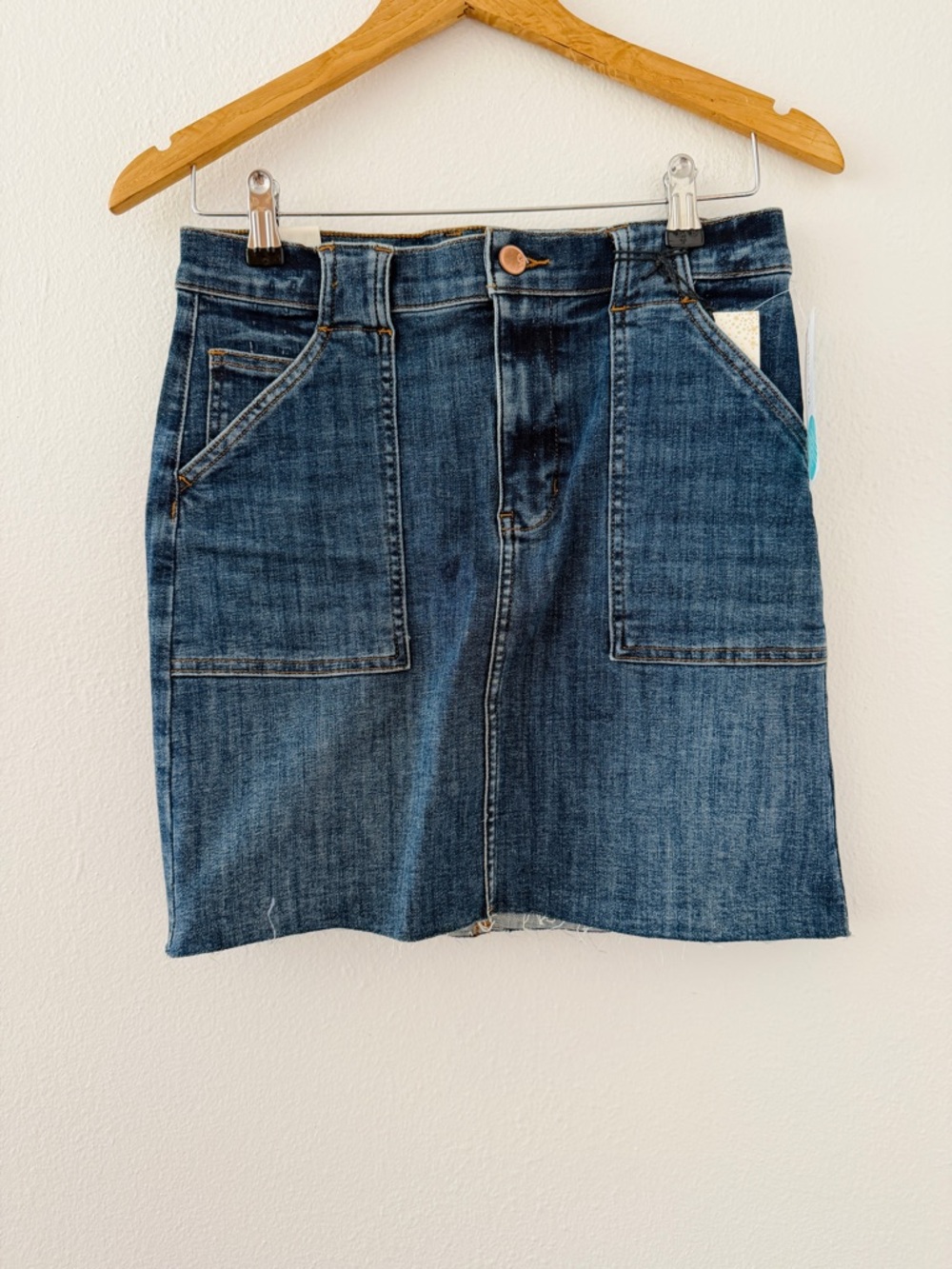NWT Cosmic Blue Love Denim Jean Utility Skirt